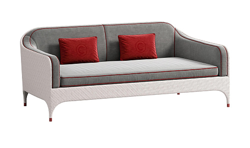 Dwuosobowa sofa ogrodowa z podłokietnikami