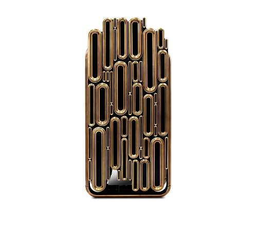 Złota szafka Ellipse