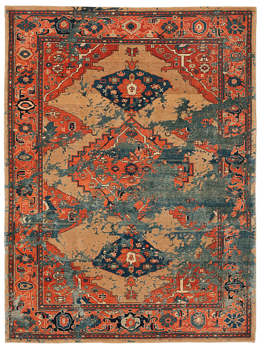 Dywan Serapi Kingsbury Sky Dark Blue Silk