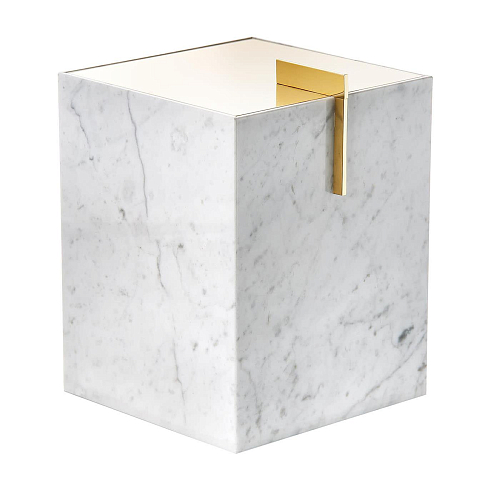 Kosz dekoracyjny marmur Carrara 24K Gold