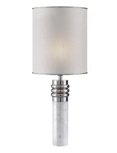 Niklowo-mosiężna lampa stołowa Carrara
