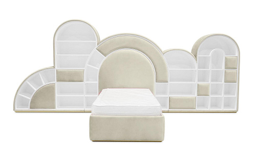 Kremowe łóżko Bubblegum Marshmallow