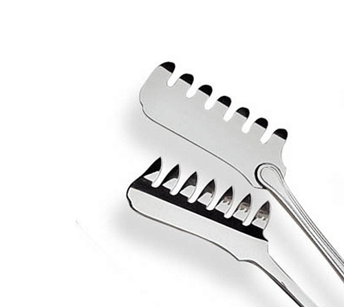 Posrebrzane szczypce do spaghetti