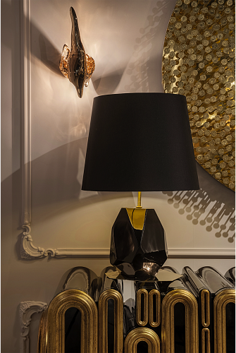 Mała lampka stołowa Essence czarna