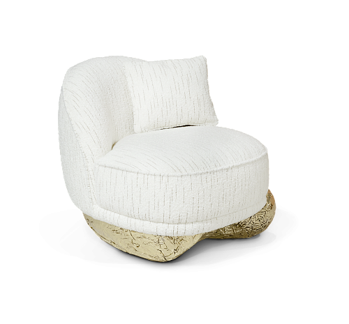 Biały fotel Angora II