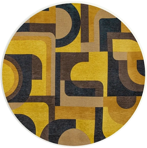 Dywan okrągły Yellow Meyer 9210