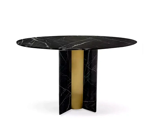 Stół jadalniany Parisian z marmurem Nero Marquina