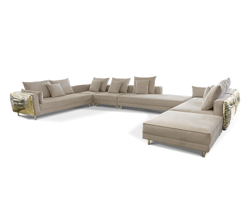 Kremowa modułowa sofa Imperia