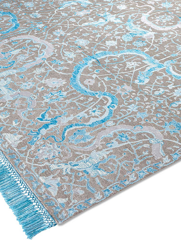 Dywan Tabriz ElectricBlue on NaturalGrey
