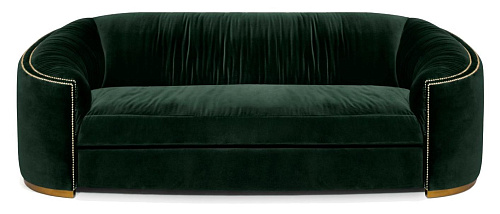 Sofa zakrzywiona Premium Comfort ciemnozielona