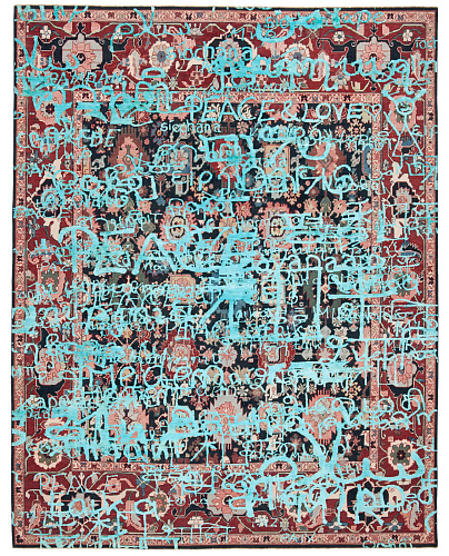 Dywan Bidjar Waterloo Peace Black Phirozzi Silk