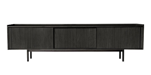 Czarny kredens Sipario, 3-drzwiowy