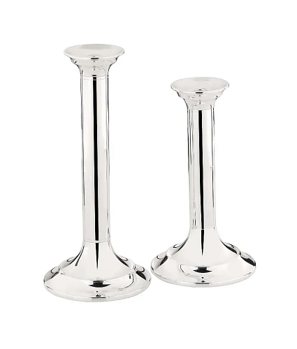 Posrebrzany świecznik kolumnowy