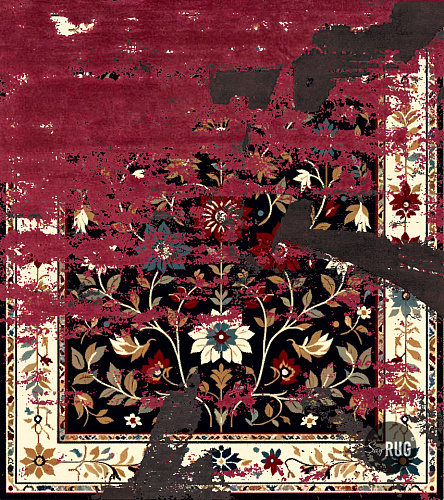 Dywan Chennai Burgundy Black
