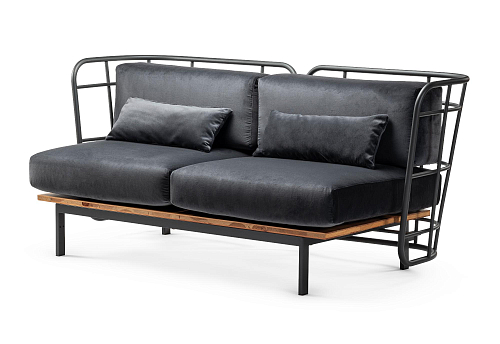 Czarna ogrodowa sofa Jujube