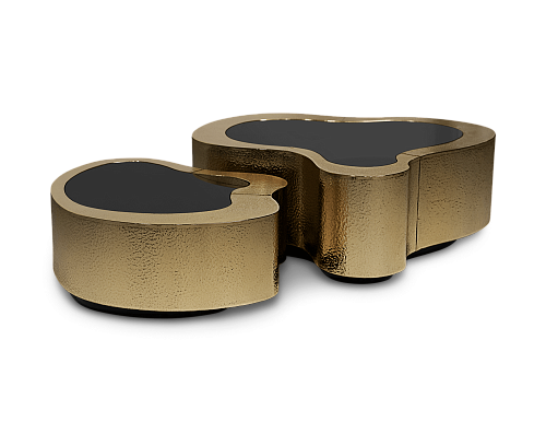 Zestaw stolików Crest z młotkowaną patyną