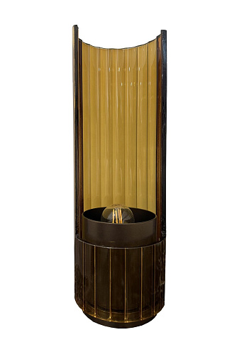 Bursztynowa lampa stołowa Bon Ton