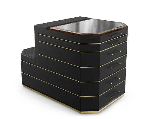 Wyspa garderobiana Cadence czarna