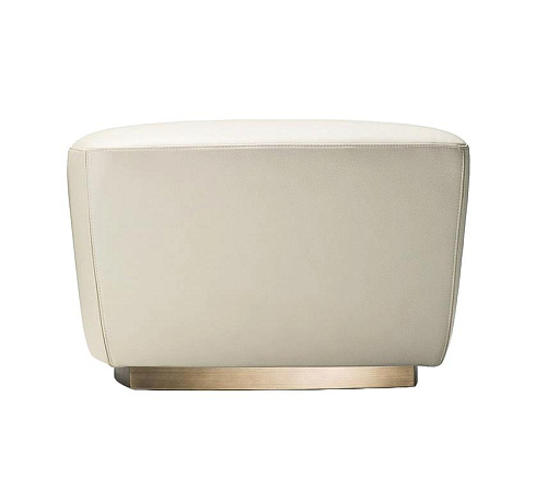 Puf z brązową metalową podstawą