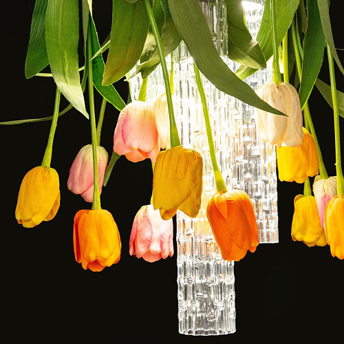Mały okrągły żyrandol Tulip