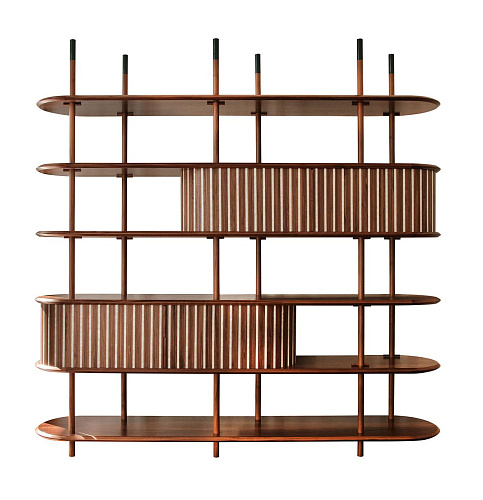 Nowoczesny Modułowy Regał z Litego Drewna