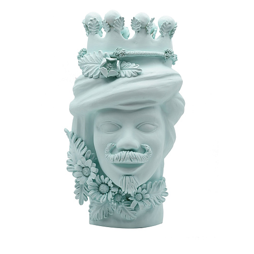 Błękitna rzeźba Głowa Maura