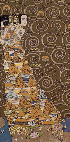 Gobelin The Lady from Klimt Brown (lewa)