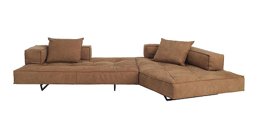 Sofa z nubuku skórzanego