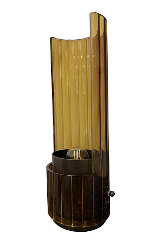 Bursztynowa lampa stołowa Bon Ton