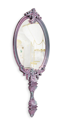 Różowe lustro ścienne Mystic Chameleon