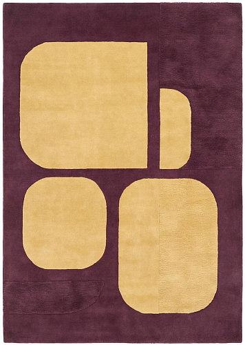 Dywan Rounded Blocks Plum