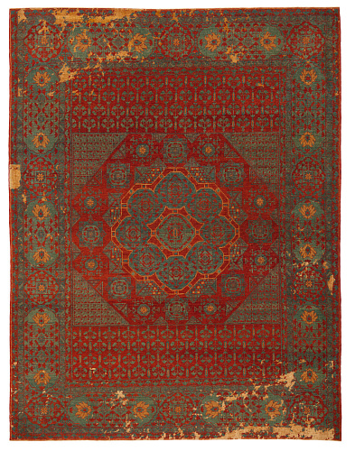 Dywan Mamluk Kensington Little Rocked Brown Gold Silk