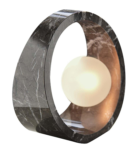 Marmurowa lampa stołowa Black Carnico