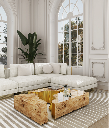 Stolik kawowy Fissure z topoli