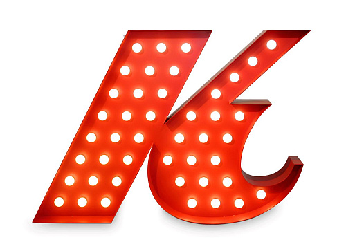 Oświetlenie literka K – Kinetic