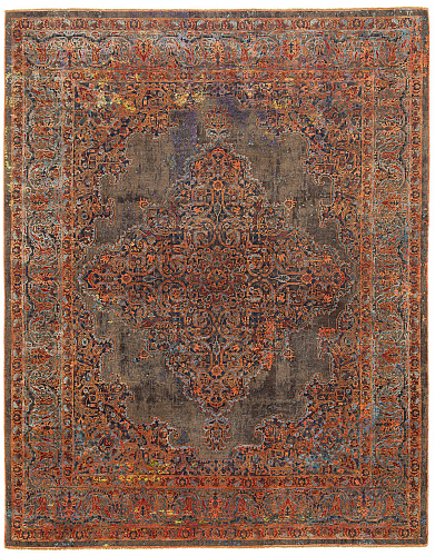 Dywan Tabriz Fashion Artwork 8 Brown Orange Silk
