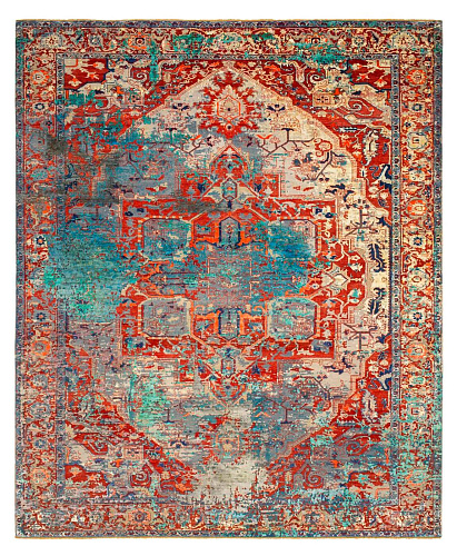 Dywan Serapi Westminster Artwork 22 Red Blue Slk