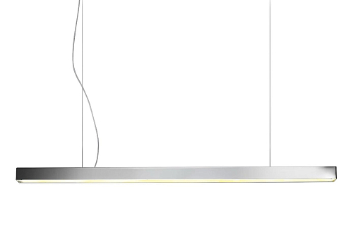 Liniowa lampa wisząca LED niklowa