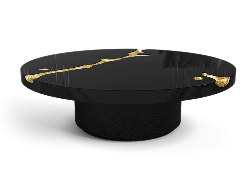 Czarny zestaw stolików Dominion, 3-częściowy