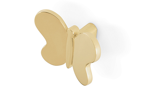 Uchwyt Dekoracyjny Shiny Gold Butterfly