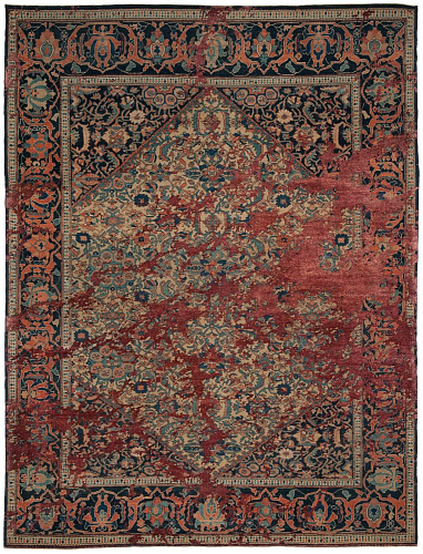 Dywan Serapi Queensbury Sky Yellow Brownred Silk