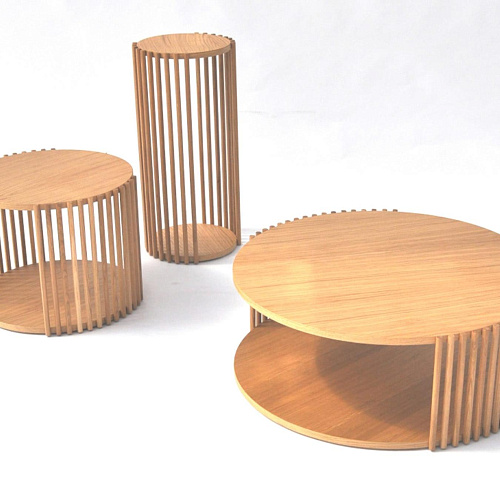 Elegancki Duży Stolik Kawowy z Dębu Szypułkowego