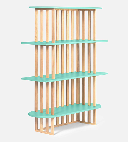 Zielony Czteropółkowy Regał