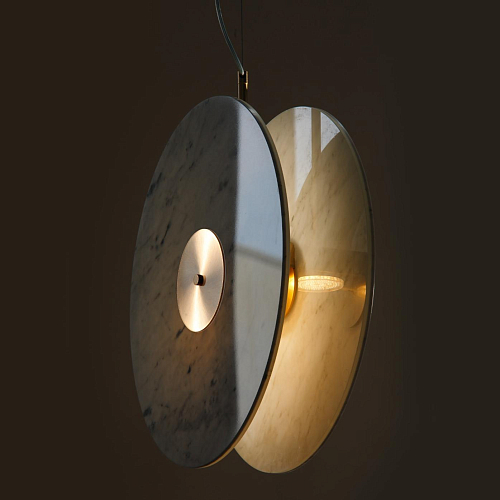 Podwójna marmurowa lampa wisząca