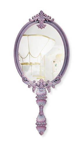 Różowe lustro ścienne Mystic Chameleon