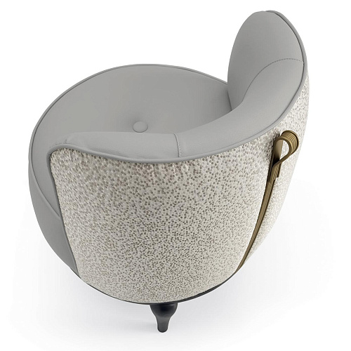 Okrągłe białe krzesło wypoczynkowe