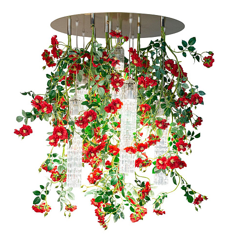 Duży żyrandol Wil Red Roses