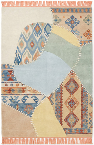 Dywan Patchwork Grid Blue