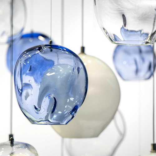 Muranowy żyrandol Blue Motion