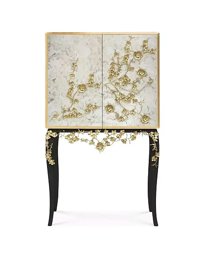 Szafka barowa Mirage z postarzanego lustra